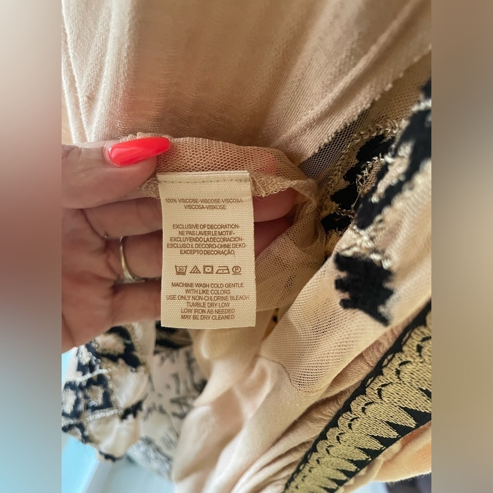 Free People tan bohemian top size small EUC 🥰 - Picture 9 of 10
